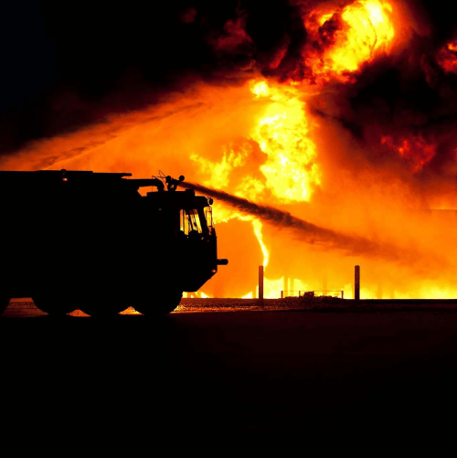 Fire Engine Fighting Fire