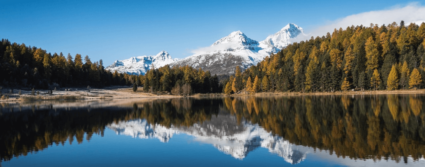 Calm Lake And Mountains