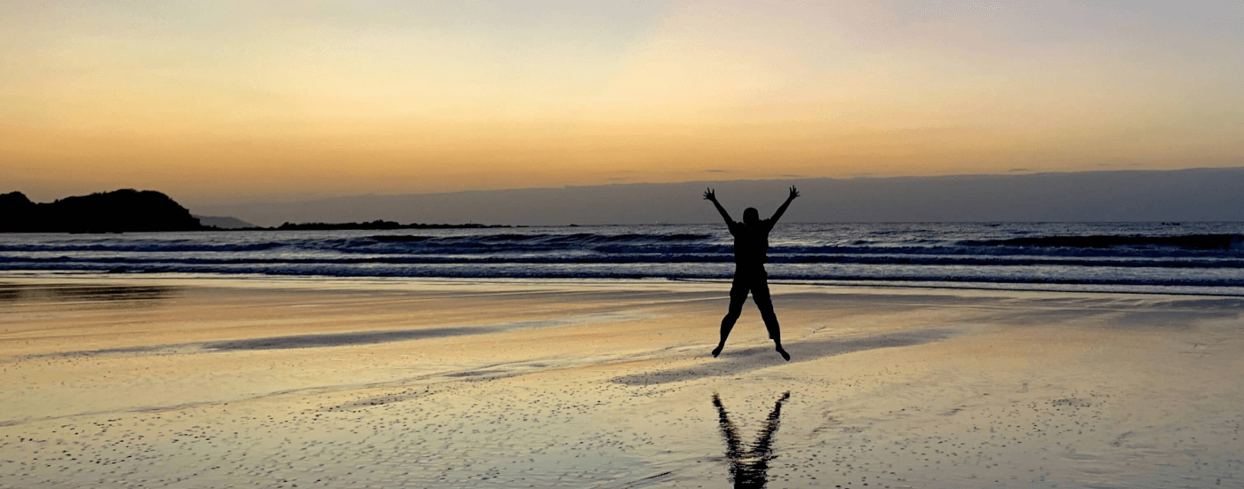 Happy Guy On Beach