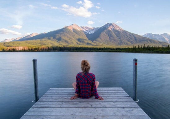 Woman Sitting On A Jetty Copy